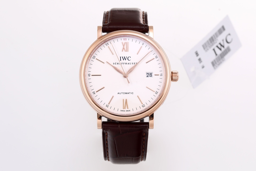 [V7공장]IWC 포르토피노 IW356504 18K로즈골드 도금 화이트다이얼 ETA2892
