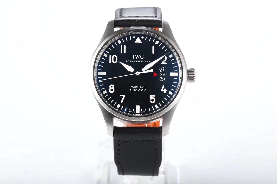 [MKS공장]IWC 파일럿 마크17 IW326501 블랙다이얼 가죽스트랩