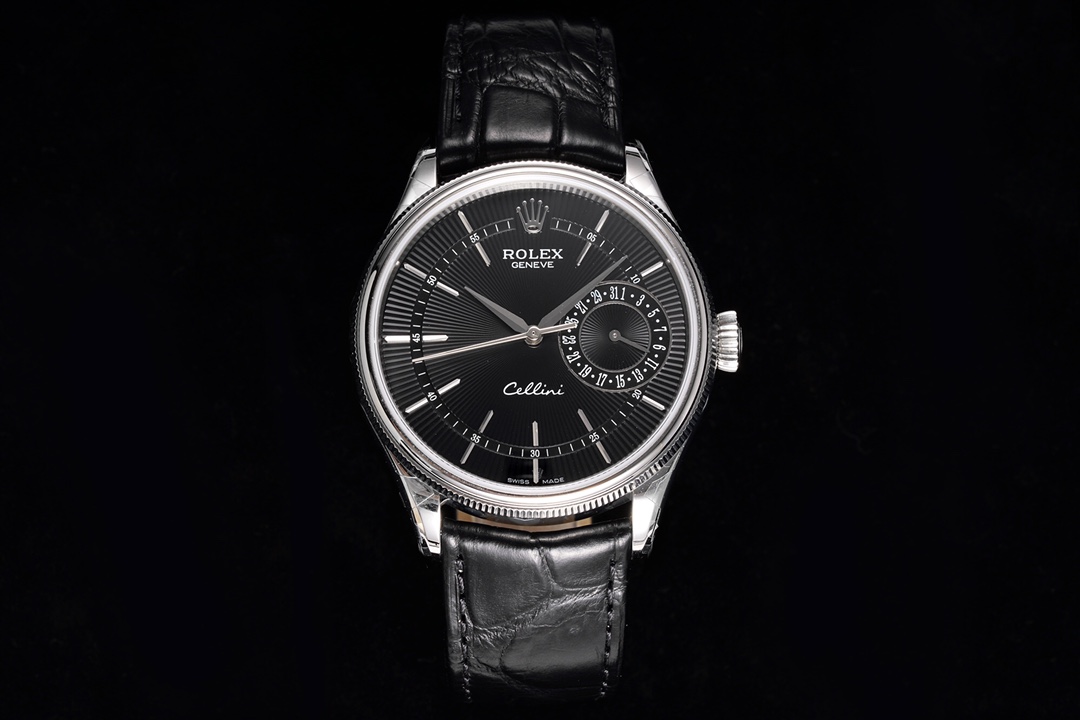 [GM공장]롤렉스 셀리니 50519 데이트 39mm 블랙다이얼 바인덱스 가죽스트랩