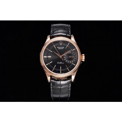 [GM공장]롤렉스 셀리니 50515 데이트 39mm 18K 로즈골드 도금 블랙다이얼 바인덱스 가죽스트랩