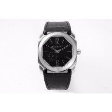 [BV공장]불가리 옥토 피니시모 42mm 블랙다이얼 가죽스트랩