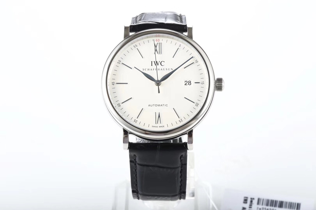 [MKS공장]IWC 포르토피노 화이트다이얼 실버핸즈 가죽스트랩