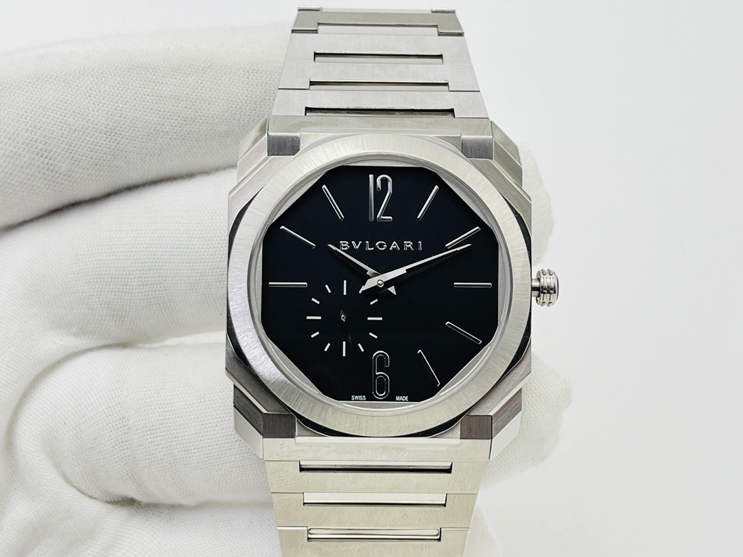 [BV공장]불가리 옥토 피니시모 40mm 블랙다이얼 브레이슬릿