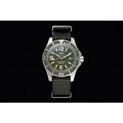 [TF공장]브라이틀링 슈퍼오션 44mm 그린다이얼 그린베젤 나토스트랩