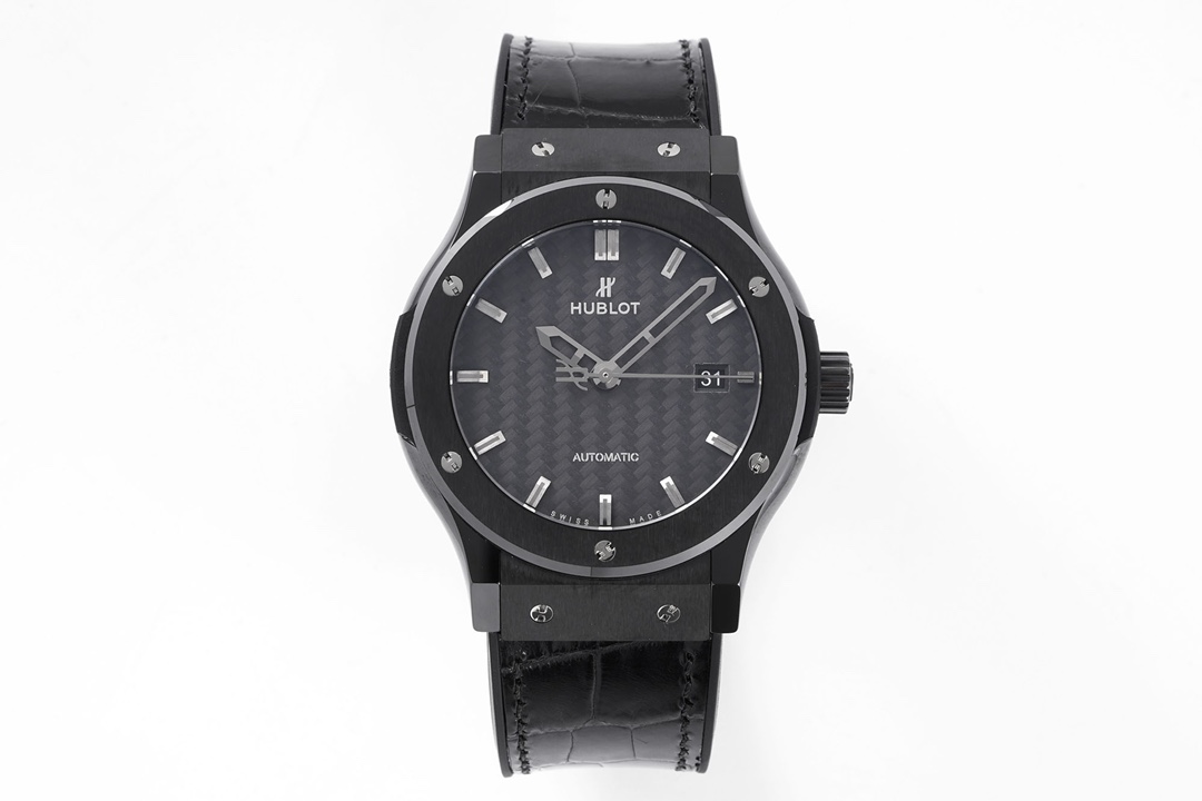 [GS공장]위블로 클래식퓨전 42mm 블랙세라믹 카본다이얼 거미스트랩