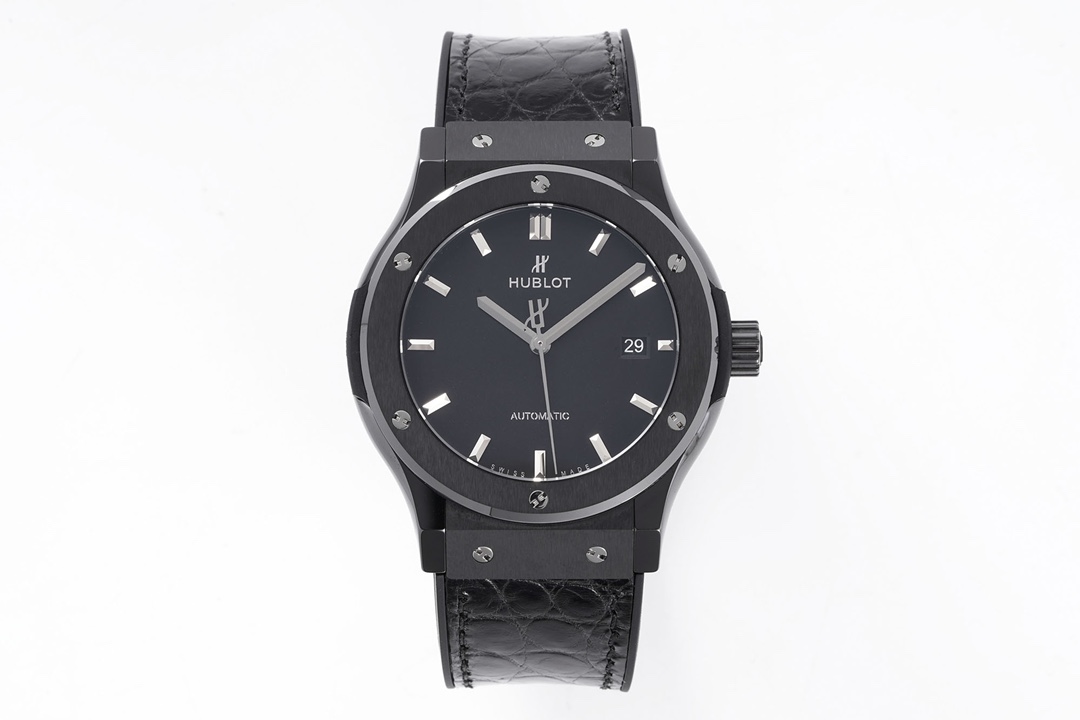 [GS공장]위블로 클래식퓨전 42mm 블랙세라믹 블랙다이얼 거미스트랩