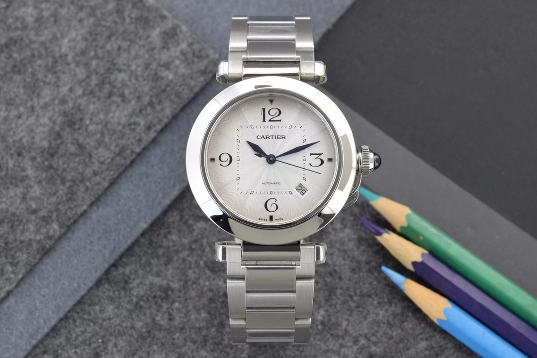 [BV공장]까르띠에 파샤 드 까르띠에 41mm 2020 신형 화이트다이얼 브레이슬릿