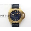 [VS공장] 파네라이 42미리 PAM1074 브론조 블루다이얼 블루가죽스트랩 W Bronzo VSF 11 Best Edition Blue Dial on Blue Calfskin Strap P.900 Clone