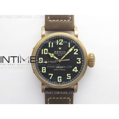 Pilot Type 20 Extra Special Bronze XF 11 Best Edition Black Dial On Brown Asso Strap A2824