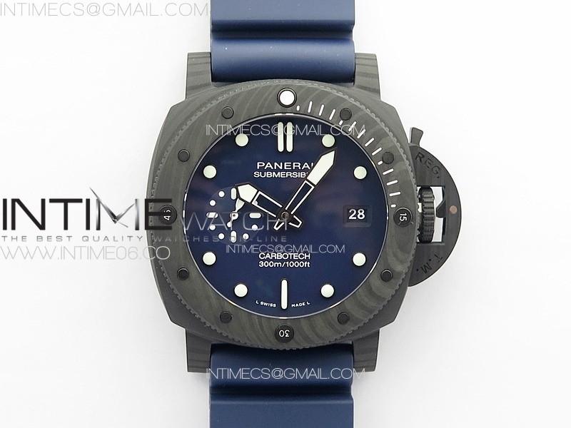 [VS공장]PAM 1232 Carbotech 44mm VSF Best Edition Blue Dial Blue Markers on Blue Rubber Strap P.9010 Clone