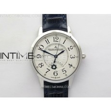 Rendez-Vous Night & Day SS ZF 11 Best Edition White Textured Dial SS Bezel on Black Leather Strap Super Clone A898