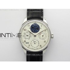Portuguese IW503406 Real PR SS APSF 11 Best Edition White Dial On Black Leather Strap A52610