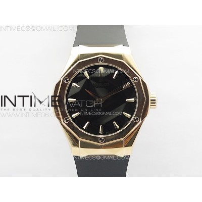 Big BangClassic Fusion Orlinski RG APSF 11 Best Edtion Facetd Black Dial on Black Rubber Strap A2892 to HUB1100