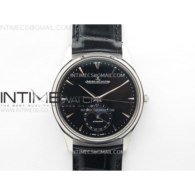Master Ultra Thin Moon 1368420 SS ZF 11 Best Edition Black Dial on Black Leather Strap V3 SA925 Super Clone