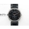 Master Ultra Thin Moon 1368420 SS ZF 11 Best Edition Black Dial on Black Leather Strap V3 SA925 Super Clone