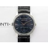 Master Ultra Thin Moon 1368420 SS ZF 11 Best Edition Blue Dial on Black Leather Strap V3 SA925 Super Clone (Free rubber straps and a tool)