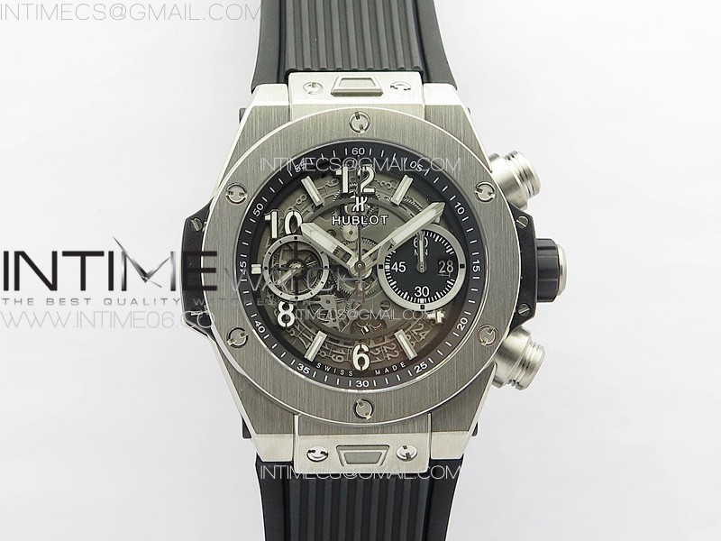 Hublot Big Bang Unico Titanium ZF 11 Best Edition Skeleton Dial on Black Rubber Strap A1280