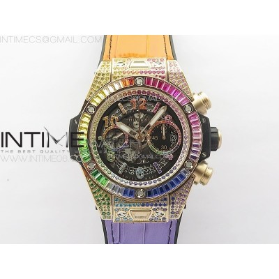 Big Bang Unico Rainbow King RG 45mm ZF 11 Best Edition on Rainbow Gummy Strap A1242