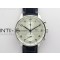 Portuguese IW371605 ZF V3 11 Best Edition SS White Dial Blue Markers on Blue Leather Strap A96355