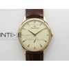 Master Ultra Thin Small Second RG ZF 11 Best Edition White Dial on Brown Leather Strap A896