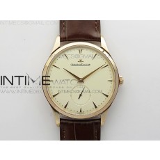 Master Ultra Thin Small Second RG ZF 11 Best Edition White Dial on Brown Leather Strap A896