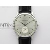 Master Ultra Thin Small Second SS ZF 11 Best Edition Silver Dial on Black Leather Strap A896