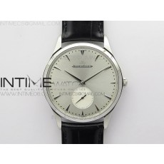 Master Ultra Thin Small Second SS ZF 11 Best Edition Silver Dial on Black Leather Strap A896