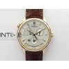 Master Geographic Real PR RG ZF 11 Best Edition Silver Dial on Brown Leather Strap A939