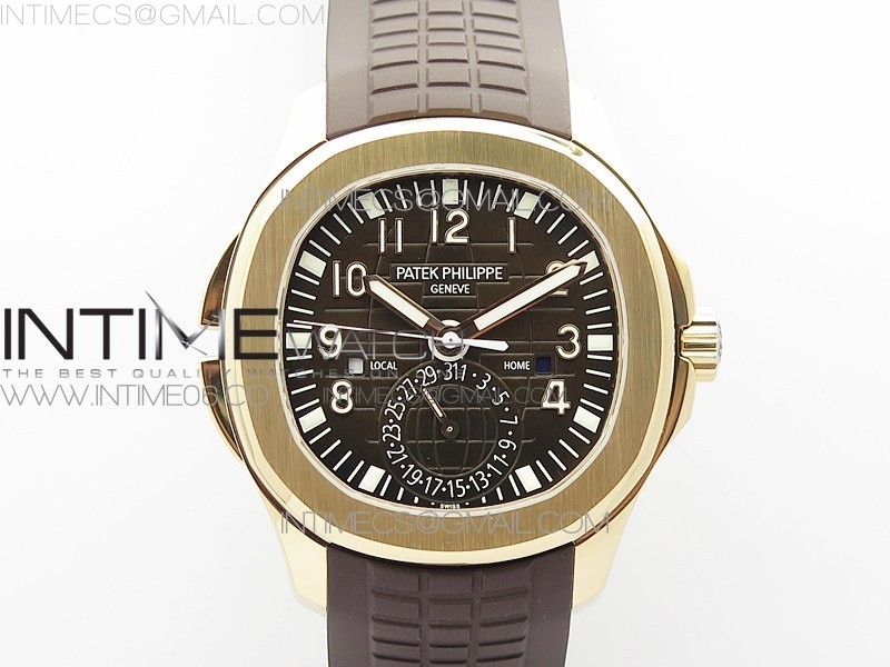 Aquanaut 5164R RG ZF 11 Best Edition Brown Dial on Brown Rubber Strap A324