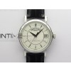 Calatrava 5153G-010 SS ZF 11 Best Edition White textured dial on Black Leather Strap A324CS