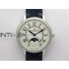 Rendez-Vous Night & Day SS ZF 11 Best Edition White Textured Dial Diamonds Bezel on Blue Leather Strap A898
