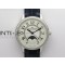 Rendez-Vous Night & Day SS ZF 11 Best Edition White Textured Dial Diamonds Bezel on Blue Leather Strap A898