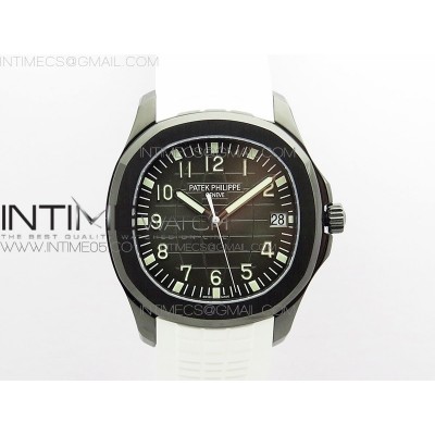 Aquanaut Jumbo 5167A DLC ZF 11 Best Edition Black Dial on White Rubber Strap 324CS(Free Box)
