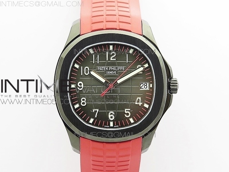 Aquanaut Jumbo 5167A DLC ZF 11 Best Edition Black Dial on Red Rubber Strap 324CS(Free Box)