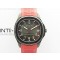 Aquanaut Jumbo 5167A DLC ZF 11 Best Edition Black Dial on Red Rubber Strap 324CS(Free Box)