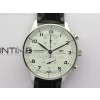 Portugieser Chronograph Edition 150 Years IW371602 ZF 11 Best Edition White Dial on Black Leather Strap A7750 (Slim Movement)