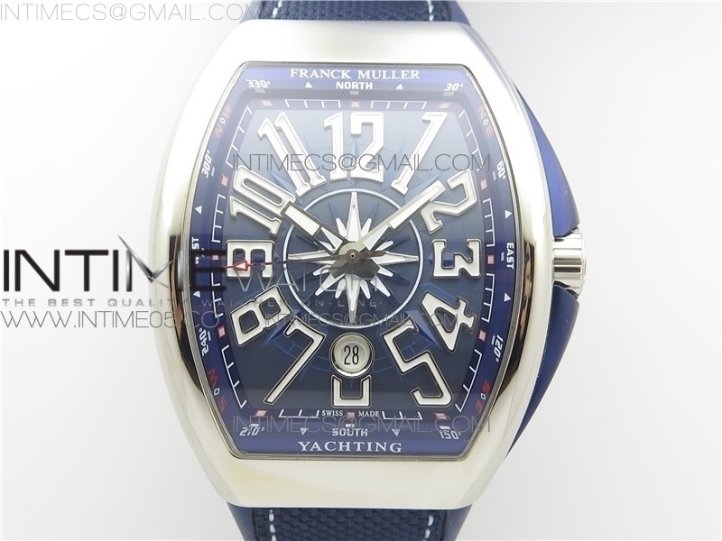 Vanguard V45 SS ZF Best Edition Blue Textured Dial on Blue Rubber Strap MIYOTA 9015