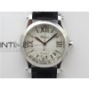 HAPPY SPORT AUTOMATIC SS 36MM ZF 11 BEST EDITION WHITE DIAL ON BLACK LEATHER STRAP A2892