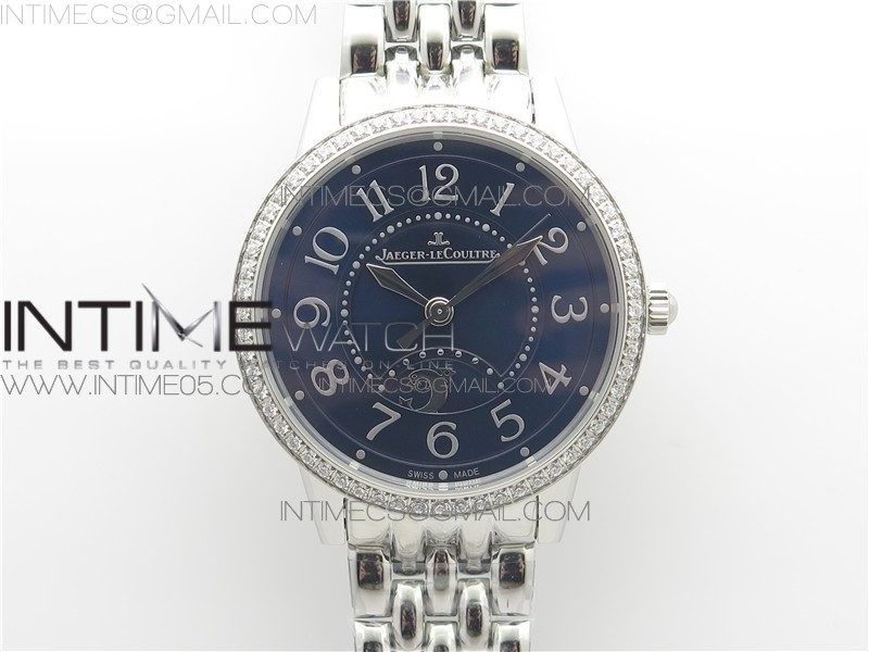 Rendez-Vous Night & Day SS ZF 11 Best Edition Blue Textured Dial Diamonds Bezel on SS Bracelet A898