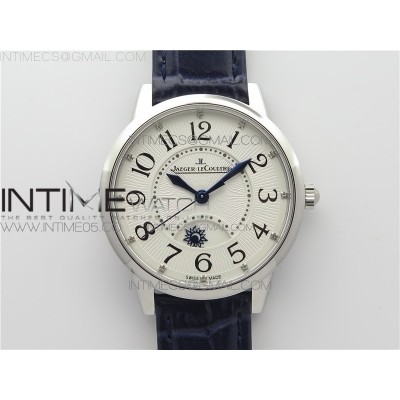 Rendez-Vous Night & Day SS Polished Bezel ZF 11 Best Edition White Textured Dial on Blue Leather Strap A898