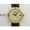 Calatrava 5227R YG ZF 11 Best Edition Ivory Dial on Brown Leather Strap A324CS