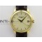 Calatrava 5227R YG ZF 11 Best Edition Ivory Dial on Brown Leather Strap A324CS