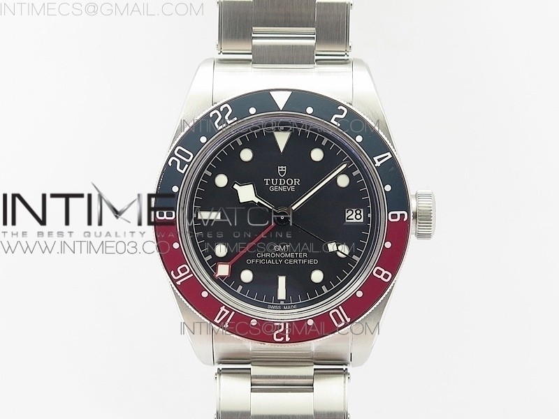 Black Bay GMT Baselworld 2018 Pepsi BlueRed Bezel ZF 11 Best Edition Black Dial on SS Bracelet A2836