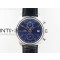 6Portugieser Chrono Classic 42 IW390406 ZF 11 Best Edition Blue Dial Blue Hand on Black Leather Strap A7750