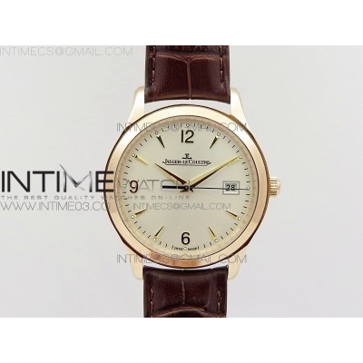 Master Grande Ultra Thin 1548420 RG ZF 11 Best Edition White Dial on Black Leather Strap A8991