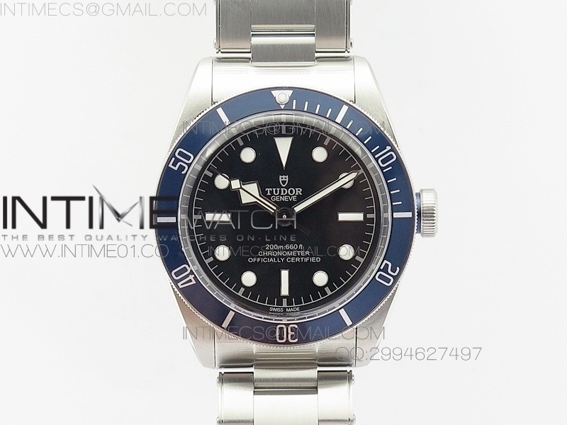 Heritage 2016 Black Bay Shield ZF 11 Best Edition Blue on SS Bracelet A2824 V5