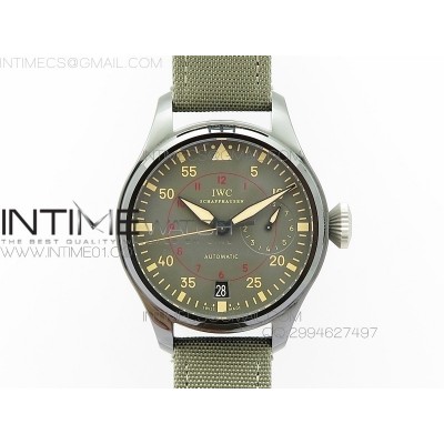 Big Pilot Real PR 48mm IW501902 Real Ceramic ZF 11 Best Edition on Green Nylon Strap A51111 V2(Released)