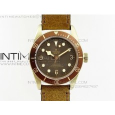 Heritage Black Bay Aluminium Bronze V2 ZF 11 Best Edition on Brown Leather Strap A2824
