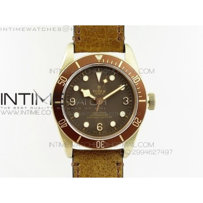 Heritage Black Bay Aluminium Bronze V2 ZF 11 Best Edition on Brown Leather Strap A2824