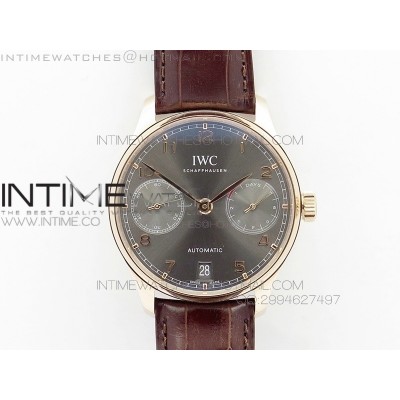 Portuguese Real PR RG IW500702 ZF V4 11 Best Edition on Brown Leather Strap A52010